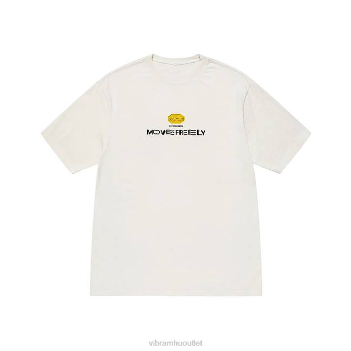 Vibram ruházat fehér egynemű "szabadon mozogni" póló HJNR45