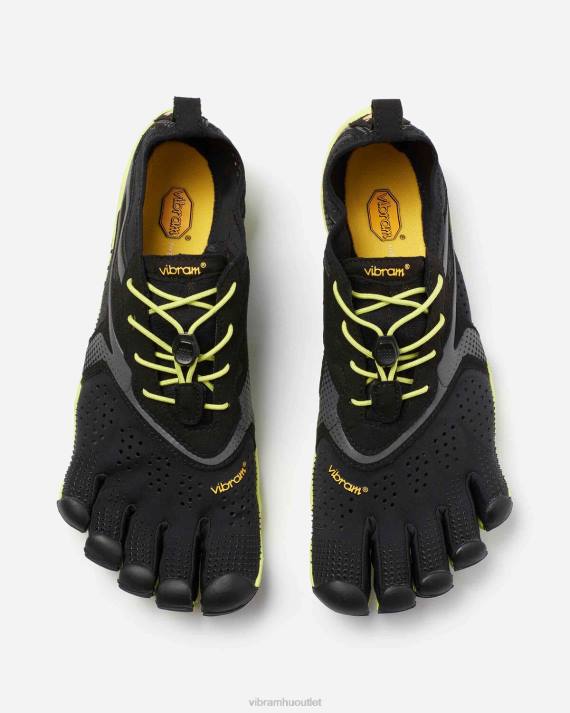 Vibram cipő fekete sárga férfiak v-futás HJNR13