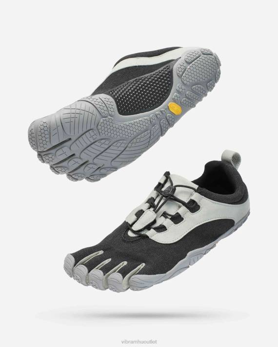 Vibram cipő fekete/szürke férfiak v-run retro HJNR76